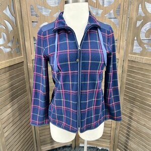 T by Talbots Plaid Fleece Jacket